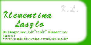 klementina laszlo business card